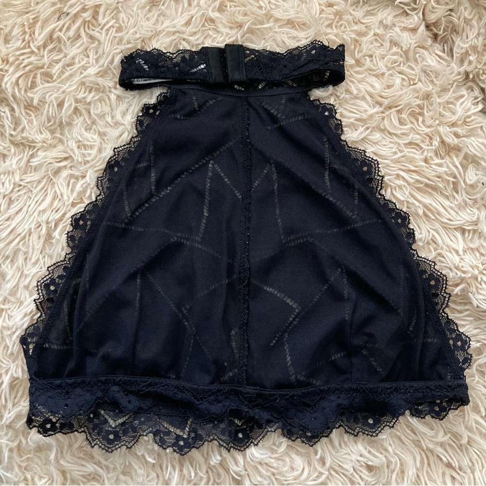 Intimately Free People Black Moonstruck High Neck Halter Bralette - Picture 7 of 12